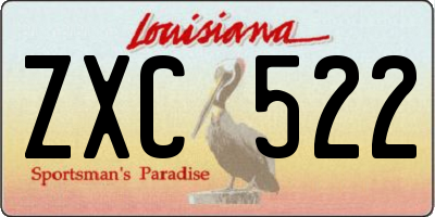 LA license plate ZXC522