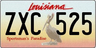 LA license plate ZXC525