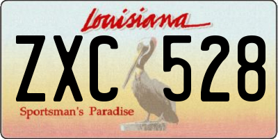 LA license plate ZXC528