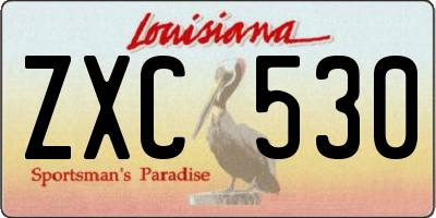 LA license plate ZXC530