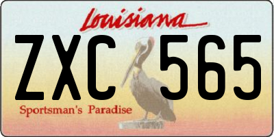 LA license plate ZXC565