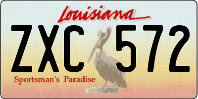 LA license plate ZXC572