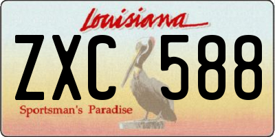 LA license plate ZXC588