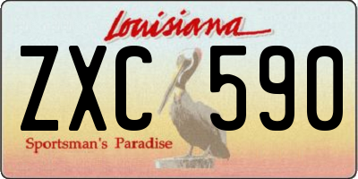 LA license plate ZXC590