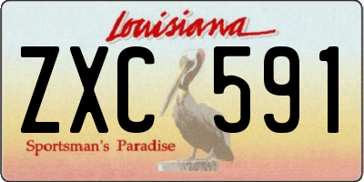 LA license plate ZXC591