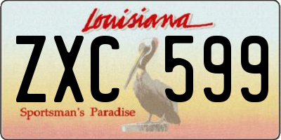 LA license plate ZXC599