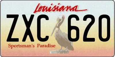 LA license plate ZXC620