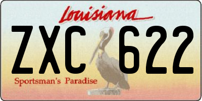 LA license plate ZXC622