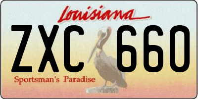 LA license plate ZXC660