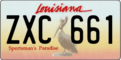 LA license plate ZXC661