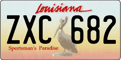 LA license plate ZXC682