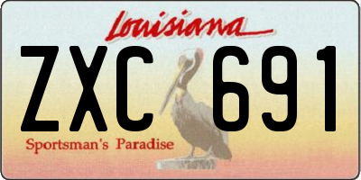 LA license plate ZXC691