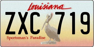 LA license plate ZXC719