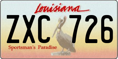 LA license plate ZXC726