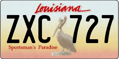 LA license plate ZXC727