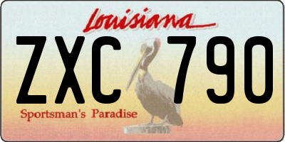 LA license plate ZXC790