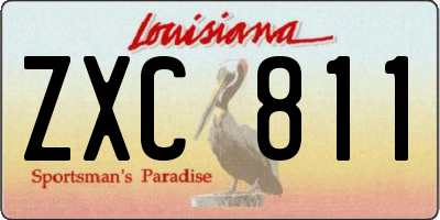 LA license plate ZXC811