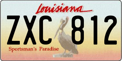 LA license plate ZXC812