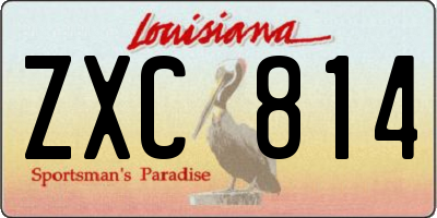 LA license plate ZXC814