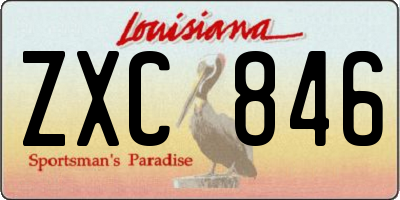 LA license plate ZXC846