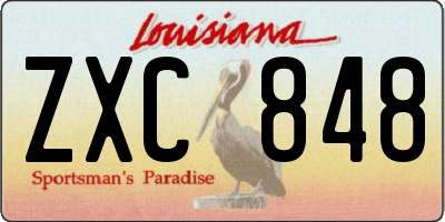 LA license plate ZXC848