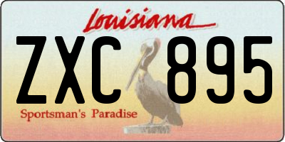 LA license plate ZXC895