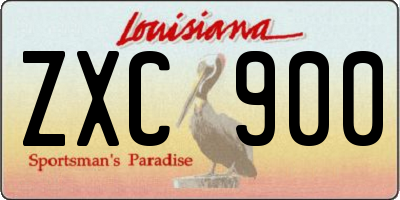 LA license plate ZXC900