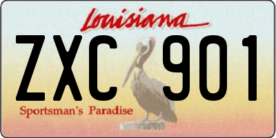 LA license plate ZXC901