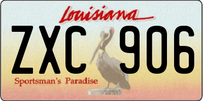 LA license plate ZXC906