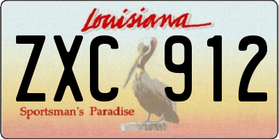 LA license plate ZXC912