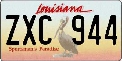 LA license plate ZXC944