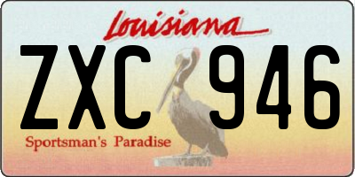 LA license plate ZXC946