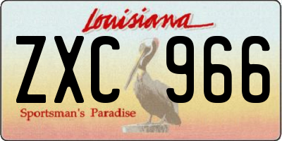 LA license plate ZXC966