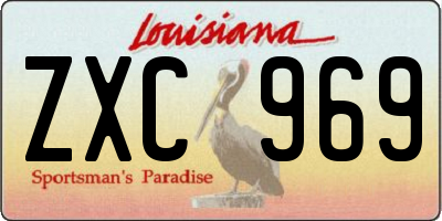 LA license plate ZXC969