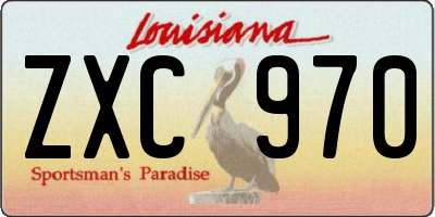 LA license plate ZXC970