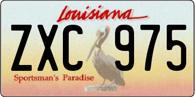 LA license plate ZXC975