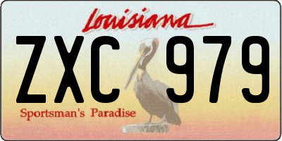 LA license plate ZXC979