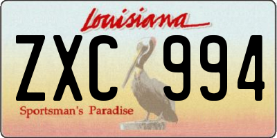 LA license plate ZXC994