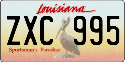 LA license plate ZXC995