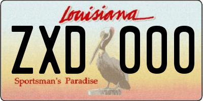 LA license plate ZXD000