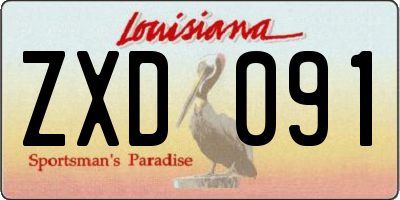 LA license plate ZXD091