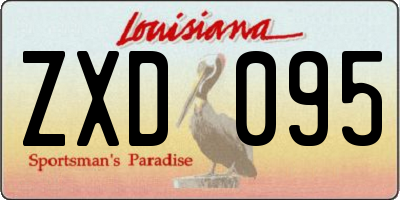 LA license plate ZXD095