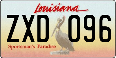 LA license plate ZXD096