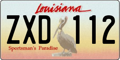 LA license plate ZXD112