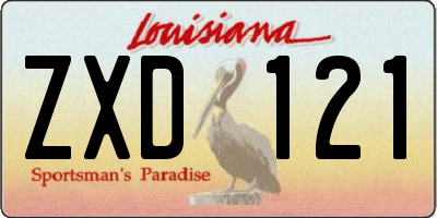 LA license plate ZXD121