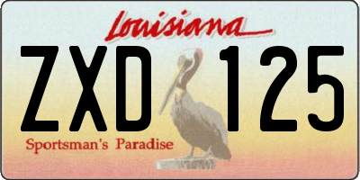 LA license plate ZXD125