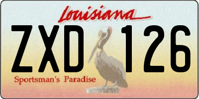 LA license plate ZXD126