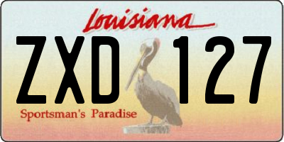 LA license plate ZXD127