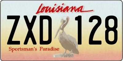 LA license plate ZXD128