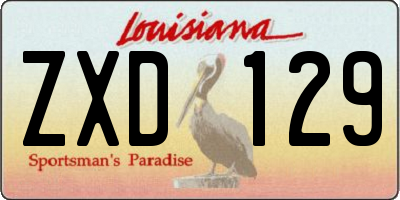 LA license plate ZXD129